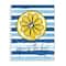 Stupell Industries Squeeze The Day Expression Lemon Nautical Stripes Wall Plaque